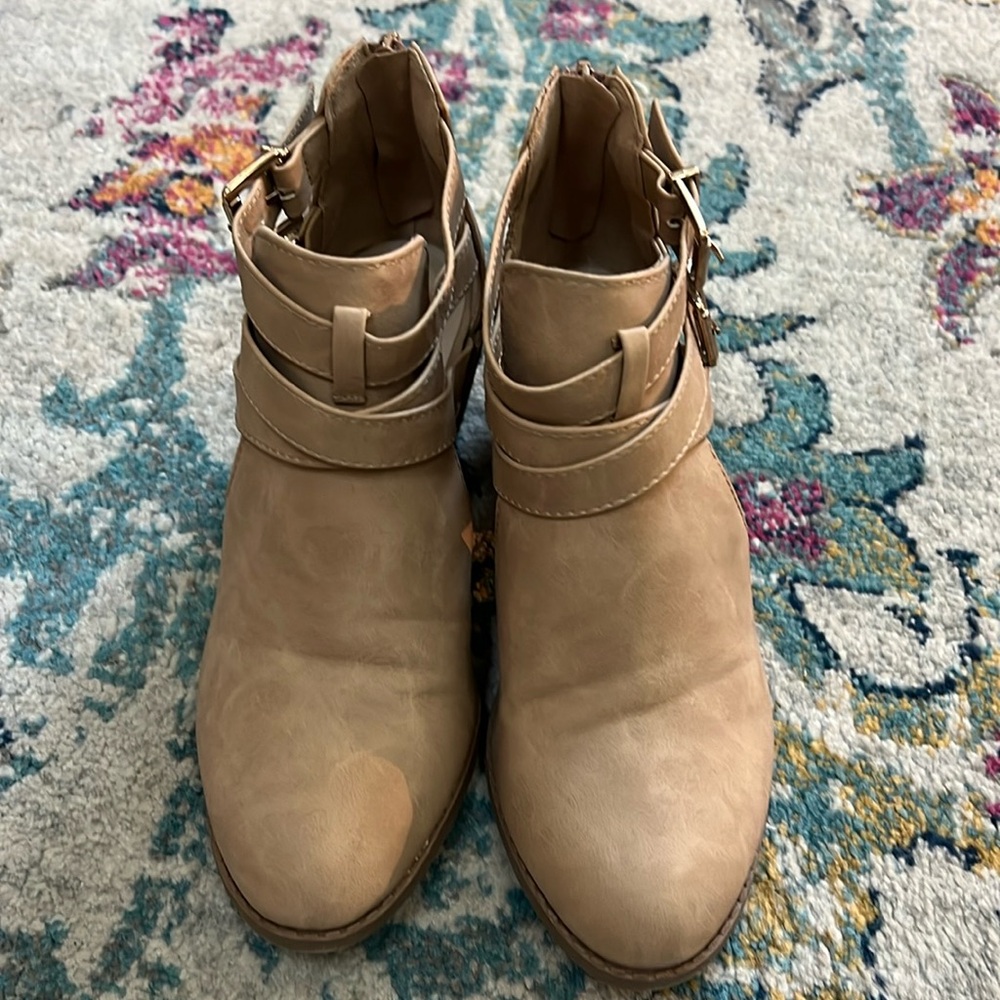 Tan booties